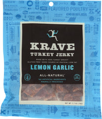 KRAVE: Turkey Jerky Lemon Garlic 2.7 Oz