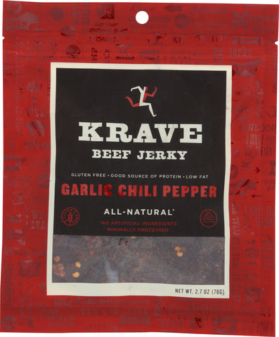 KRAVE: Beef Jerky Garlic Chili Pepper 2.7 Oz
