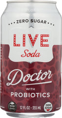 LIVE SODA: Zero Calorie Soda Doctor 6-12oz, 72 oz