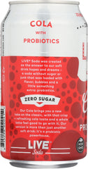 LIVE SODA: Zero Calorie Soda Cola with Probiotics 6-12oz, 72 oz