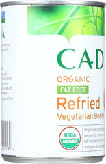 CADIA: Organic Fat Free Refried Vegetarian Beans, 16 oz