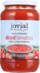JOVIAL: Organic Diced Tomatoes, 18.3 oz