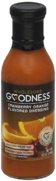 WHOLESOME GOODNESS: Dressing Cranberry Orange, 12 oz