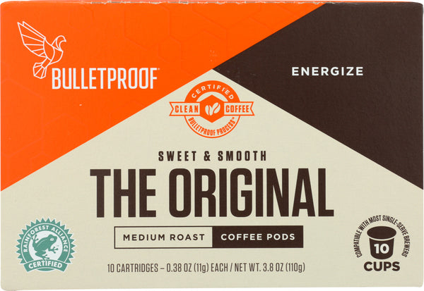 BULLETPROOF: The Original Medium Roast Coffee Pods, 3.80 oz