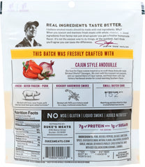 DUKES: Cajun Style Andouille Smoked Shorty Sausage, 5 oz