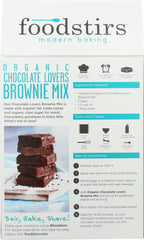FOODSTIRS: Organic Chocolate Lovers Brownie Mix, 13.9 oz