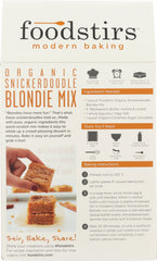 FOODSTIRS: Organic Snickerdoodle Blondie Mix, 13 oz