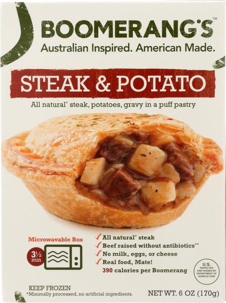 BOOMERANGS: Steak and Potato Pie, 6 oz