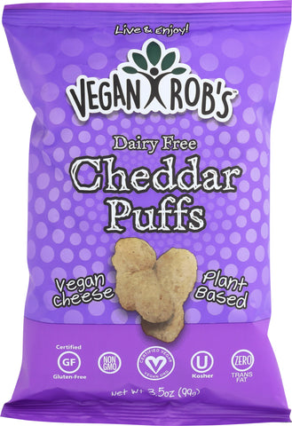 VEGANROBS: PUFFS CHEDDAR DAIRY FREE (3.500 OZ)