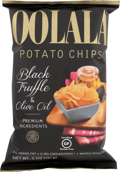 NATURAL NECTAR: Oolala Potato Chips Black Truffle & Olive Oil, 5 oz