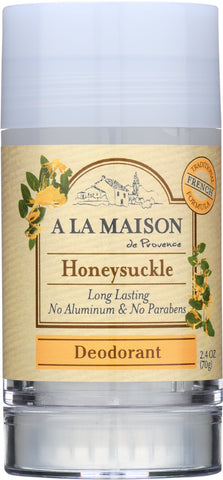 A LA MAISON DE PROVENCE: Deodorant Honeysuckle, 2.4 oz