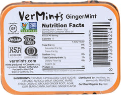 VERMINTS: All Natural Breath Mint Gingermint, 1.41 oz