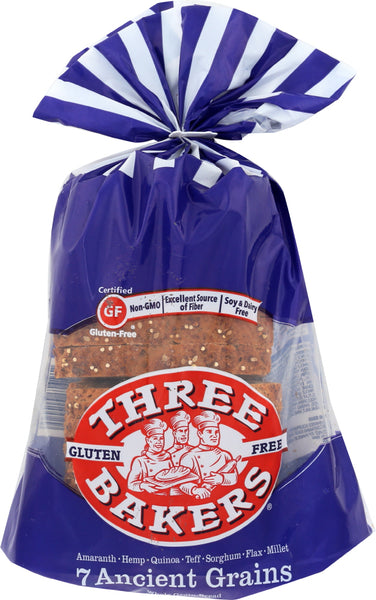 THREE BAKERS: 7 Ancient Grains Whole Grain Bread, 17 oz