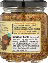 COOKS PANTRY: Organic Whole Grain Dijon Mustard, 7 oz