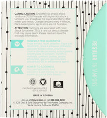 THE HONEST COMPANY: Tampons Cotton Application, 16 pc
