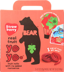 BEAR YOYO: Strawberry Fruit Rolls 3.5 Oz