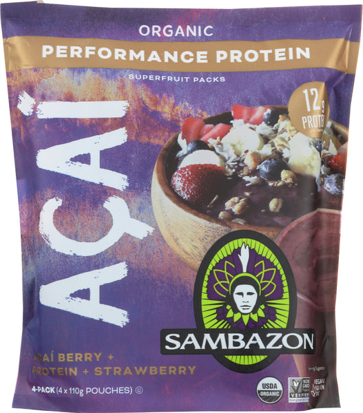 SAMBAZON: Acai Berry Protein Strawberry Performance Protein, 15.50 oz