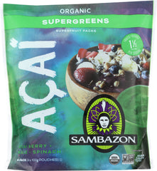 SAMBAZON: Acai Berry Kale Spinach Supergreens, 14.10 oz