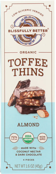 BLISSFULLY BETTER: Chocolate Almond Toffee, 1.6 oz