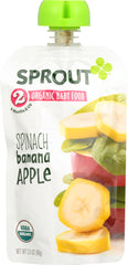 SPROUT: Baby Food Spinach Banana Apple, 3.5 oz