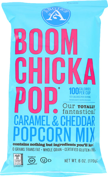 ANGIE'S: Popcorn Boomchickapop Caramel and Cheddar Popcorn Mix, 6 oz