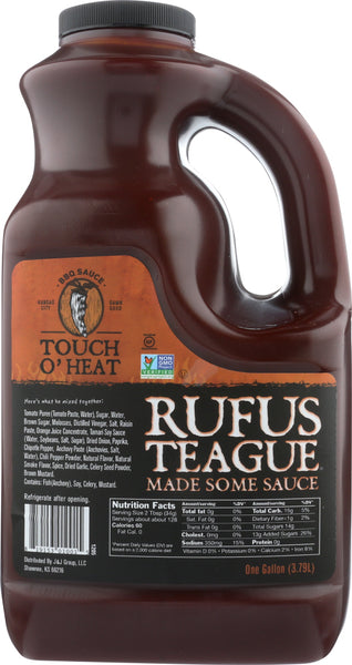 RUFUS TEAGUE: Touch O' Heat BBQ Sauce, 1 ga