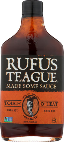 RUFUS TEAGUE: BBQ Sauce Touch O Heat, 16 oz