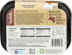 BEETNIK FOODS: Orgnic Grass Fed Beef Bolognese, 11 oz