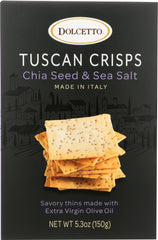 DOLCETTO: Crisps Tuscan Chia Sea Salt, 5.3 oz