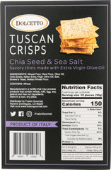 DOLCETTO: Crisps Tuscan Chia Sea Salt, 5.3 oz