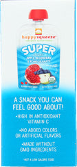 HAPPY KID: Super Apple Blueberries and Pomegranate Organic 4 Packs, 12.68 oz