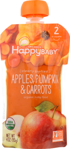 HAPPY BABY: S2 Apple Pumpkin Carrot Organic, 4 oz