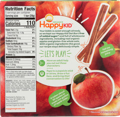 HAPPY KID: Bar Oat Apple & Cinnamon, 4.95 oz