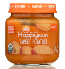 HAPPY BABY: Stage 1 Sweet Potatoes Baby Food in Jar, 4 oz