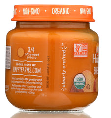 HAPPY BABY: Stage 1 Sweet Potatoes Baby Food in Jar, 4 oz