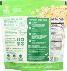 HAPPY BABY: Probiotic Oatmeal Baby Cereal, 7 oz