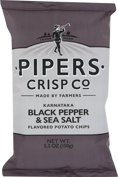 PIPERS CRISP CO: Chip Potato Black Pepper Sea Salt, 5.3 oz