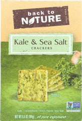 BACK TO NATURE: Kale and Sea Salt Crackers, 6.5 oz