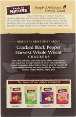 BACK TO NATURE: Cracked Black Pepper Harvest Whole Wheat Crackers, 8.5 oz