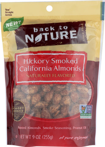 BACK TO NATURE: Hickory Smoked California Almonds, 9 oz