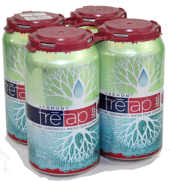 TRETAP: Cranbberry Sparkling Water 4 Pack, 48 fl oz