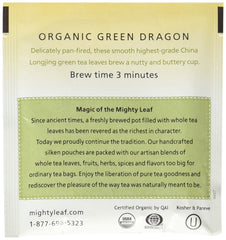 MIGHTY LEAF: Organic Green Dragon Tea 100 Count, 2.5 gm