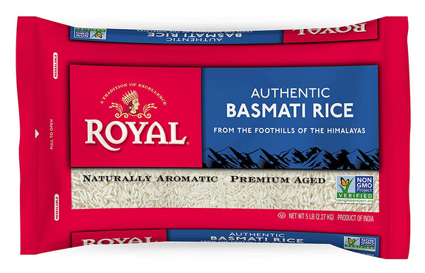 ROYAL: Basmati Rice Poly Pillow Pack, 5 lb