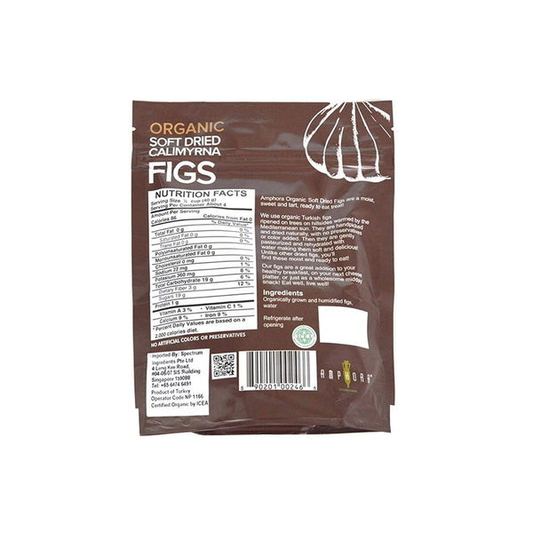 AMPHORA: Organic Soft Dried Calimyrna Figs, 6 oz