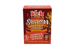 KICK CONDIMENTS: Sriracha Aioli Sandwich Spread and Dipping Sauce 6 Pack, 6 oz
