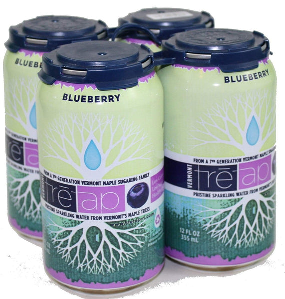 TRETAP: Blueberry Sparkling Water 4 Pack, 48 fl oz