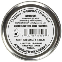 BEARD BALM: Beard Conditioner Fragrance Free, 1.5 oz