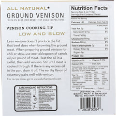DURHAM RANCH: Venison Ground Ad3, 16 oz