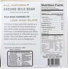 DURHAM RANCH: Ground Wild Boar, 16 oz