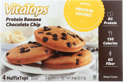 VITALICIOUS: Vitatops Protein Banana Chocolate Chip, 8 oz